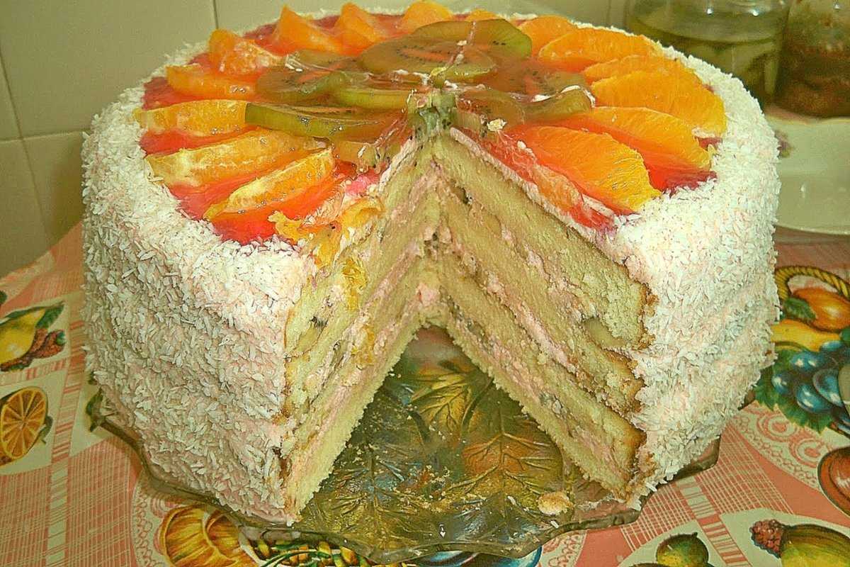 Торт из готовых бисквитных коржей