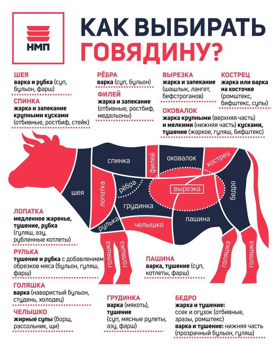 Какая часть говядины для какого блюда? название лучших частей говядины при разделке