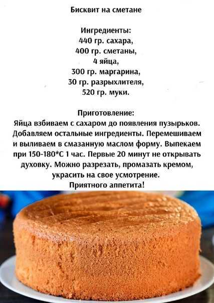 Пышный бисквит для торта: рецепт с фото пошагово