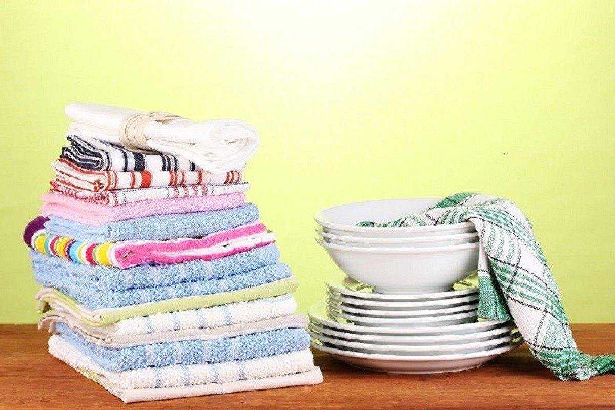 Как вывести застарелые жирные пятна с кухонных полотенец