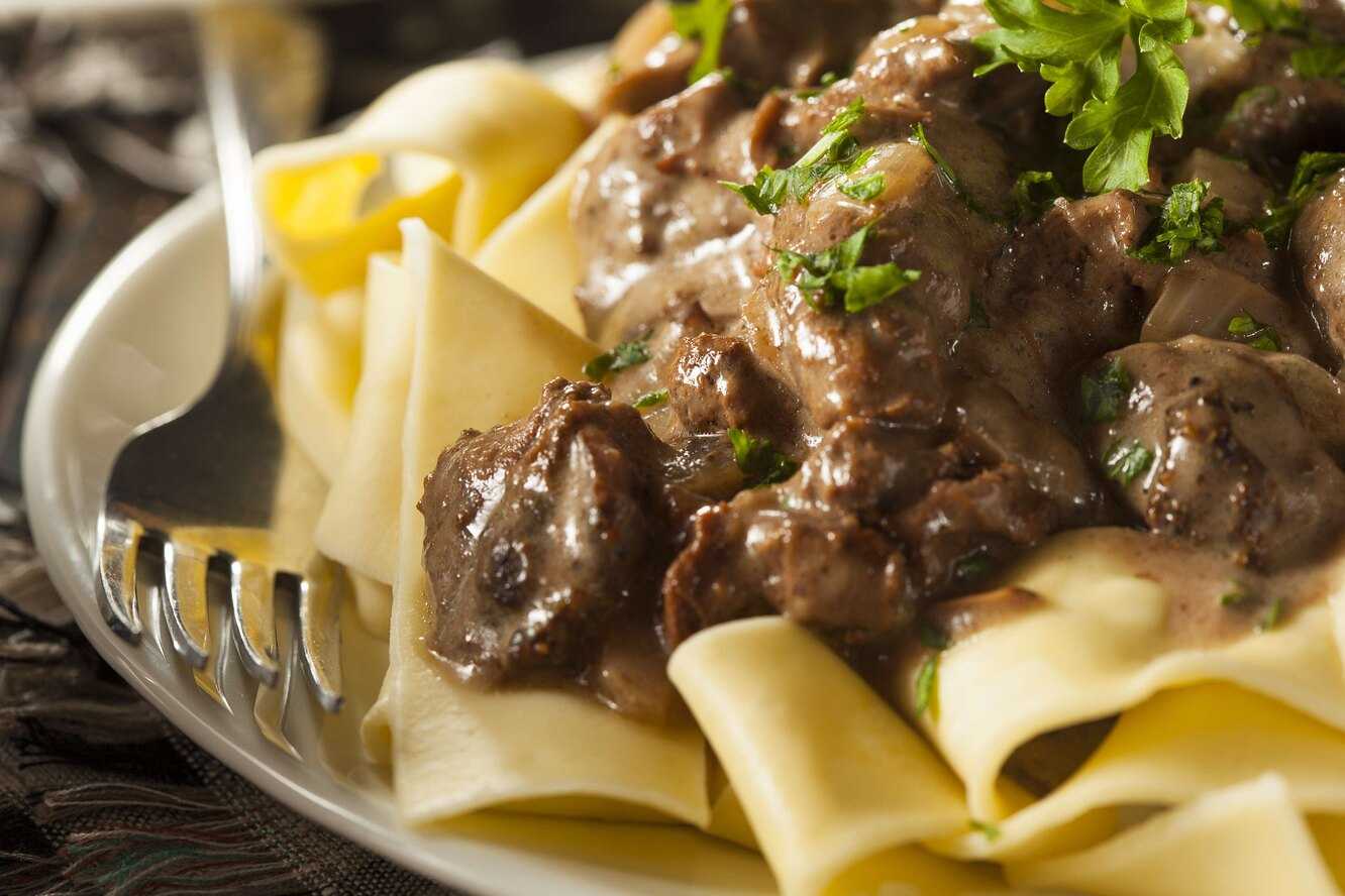 Бефстроганов из говядины
