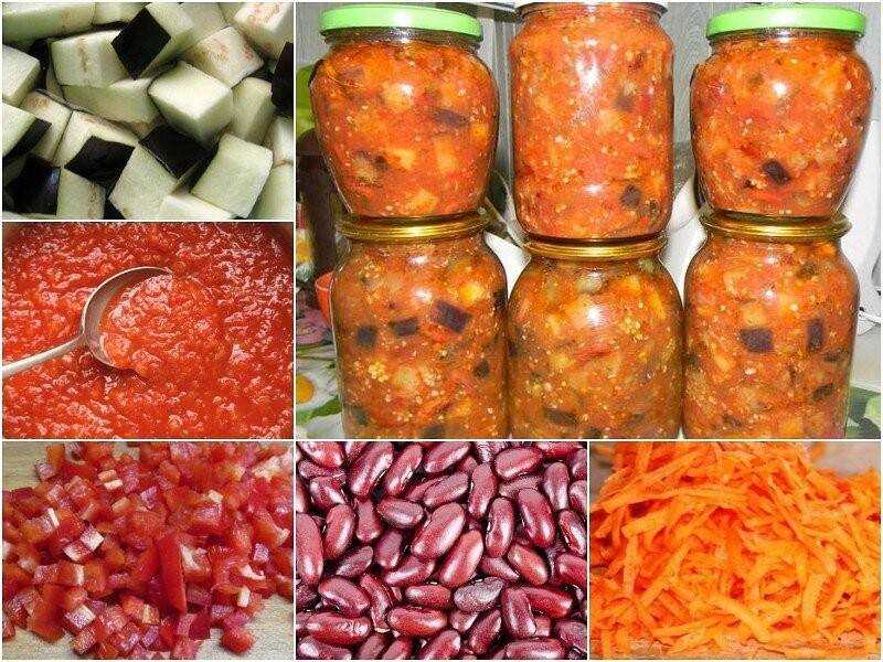 Баклажаны с фасолью на зиму: пошаговый рецепт быстро и просто от марины выходцевой