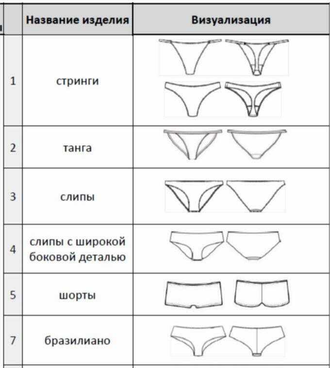 Виды женских трусов фото с описанием и фото, как правильно выбрать женские трусы по типу фигуры