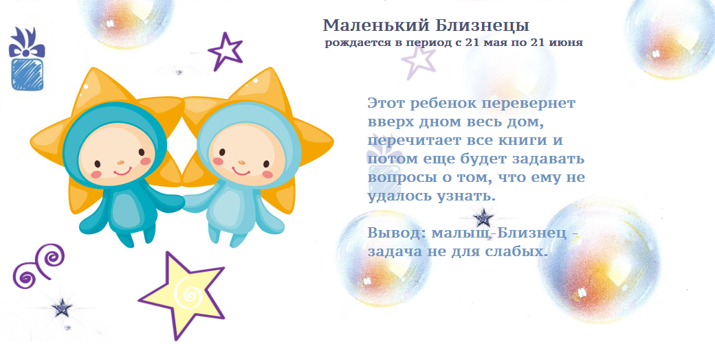 Особенности поведения детей родившихся под знаком Близнецы