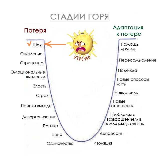 Стадии принятия неизбежного в психологии