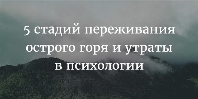 Стадии принятия неизбежного в психологии