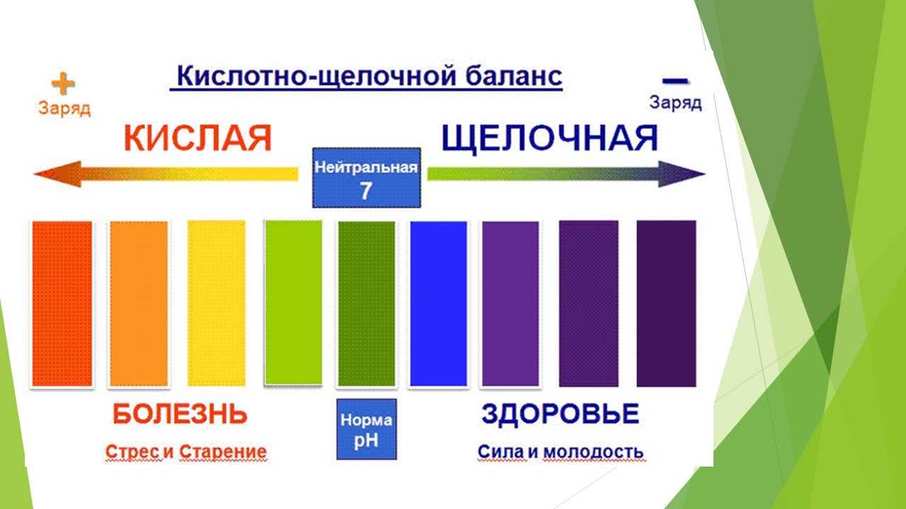 Щелочные и кислотные продукты питания таблица и список для внедрения