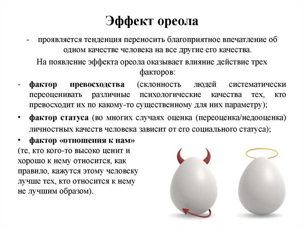 Эффекты ореола (гало-эффект) и первого впечатления
