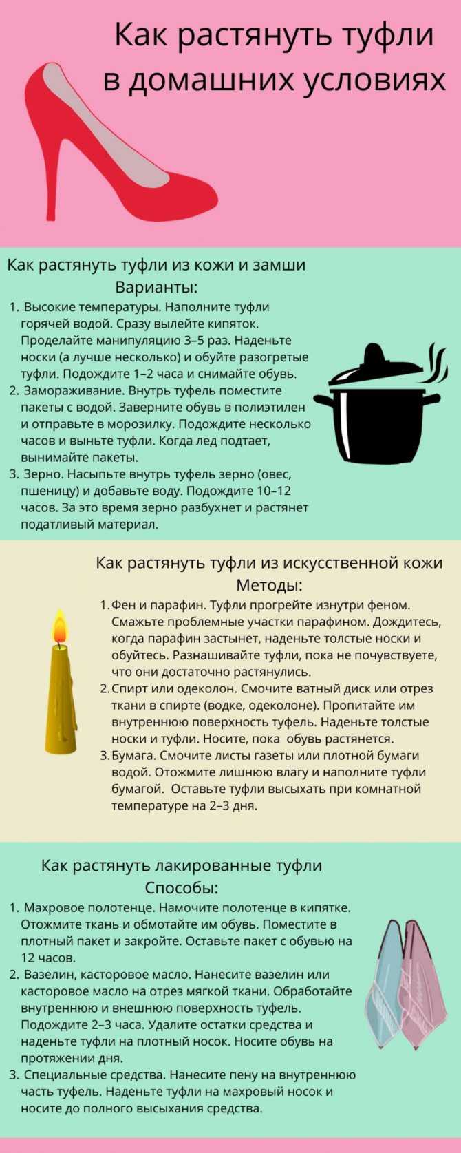 Как быстро разносить тесную обувь, которая жмет и натирает, в домашних условиях?