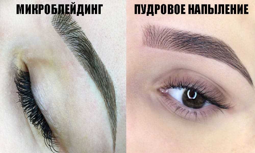 Пудровое напыление бровей